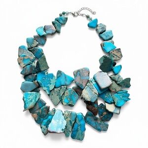 Elegant Turquoise Chunky Necklace